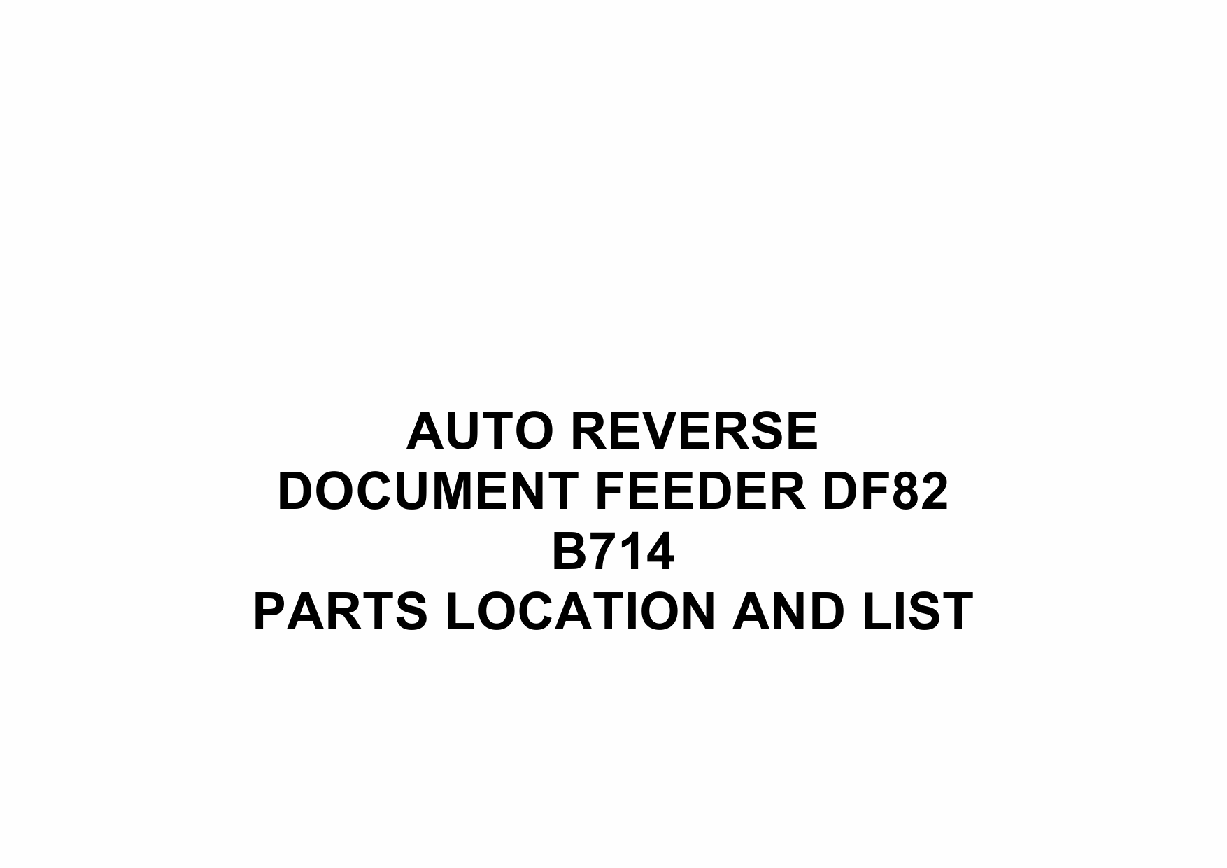 RICOH Options B714 AUTO-REVERSE-DOCUMENT-FEEDER-DF82 Parts Catalog PDF download-1